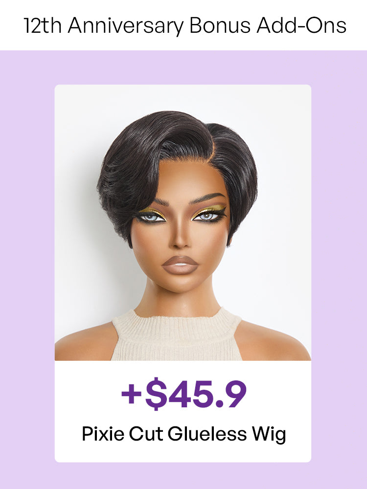 ANNIVERSARY ADD-ON | Affordable Pixie Cut Minimalist HD Lace Glueless Wig Pre-Cut Lace-24