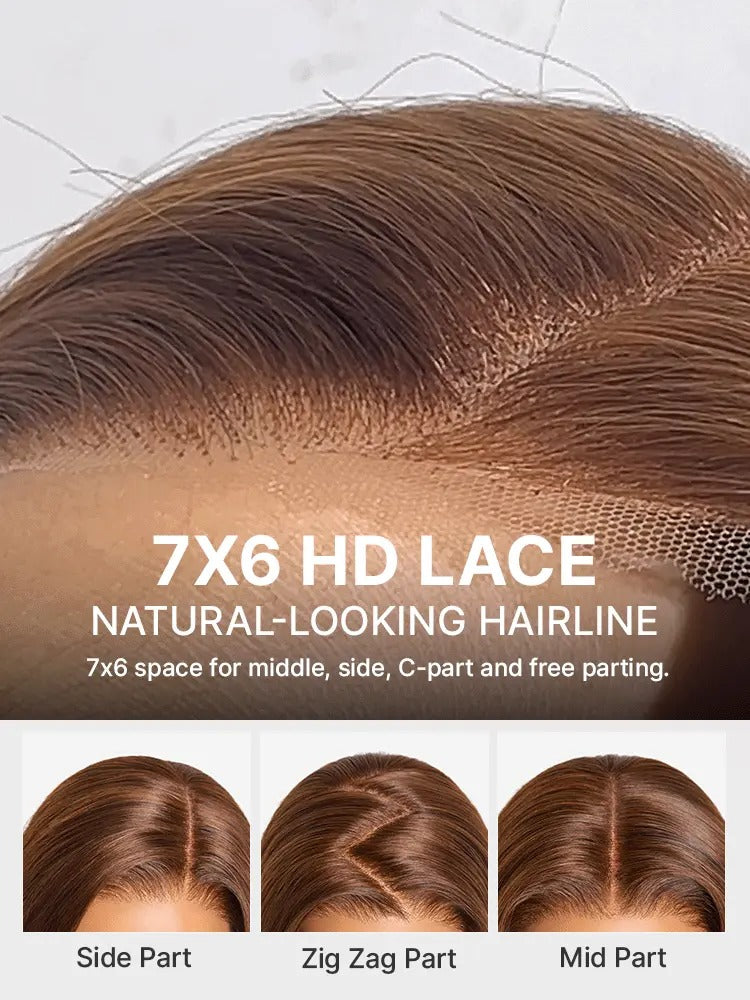 Luvme All-Day Comfort Wig 180% Density Chocolate Brown Loose Wave PartingMax Glueless 7x6 Closure HD Lace Wig Pre-Cut Lace-11