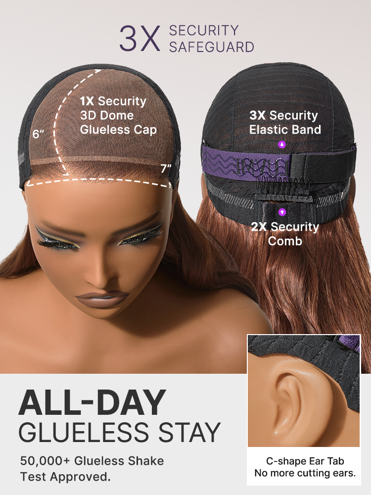 Luvme All-Day Comfort Wig 180% Density Chocolate Brown Loose Wave PartingMax Glueless 7x6 Closure HD Lace Wig Pre-Cut Lace-10