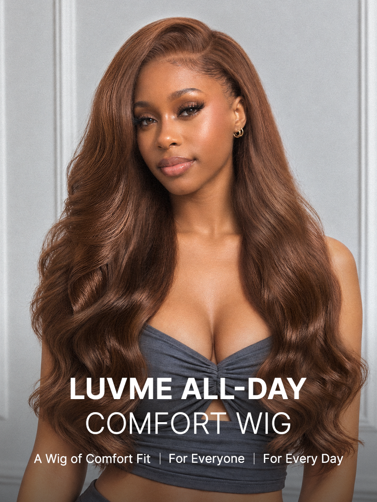 Luvme All-Day Comfort Wig 180% Density Chocolate Brown Loose Wave PartingMax Glueless 7x6 Closure HD Lace Wig Pre-Cut Lace-09