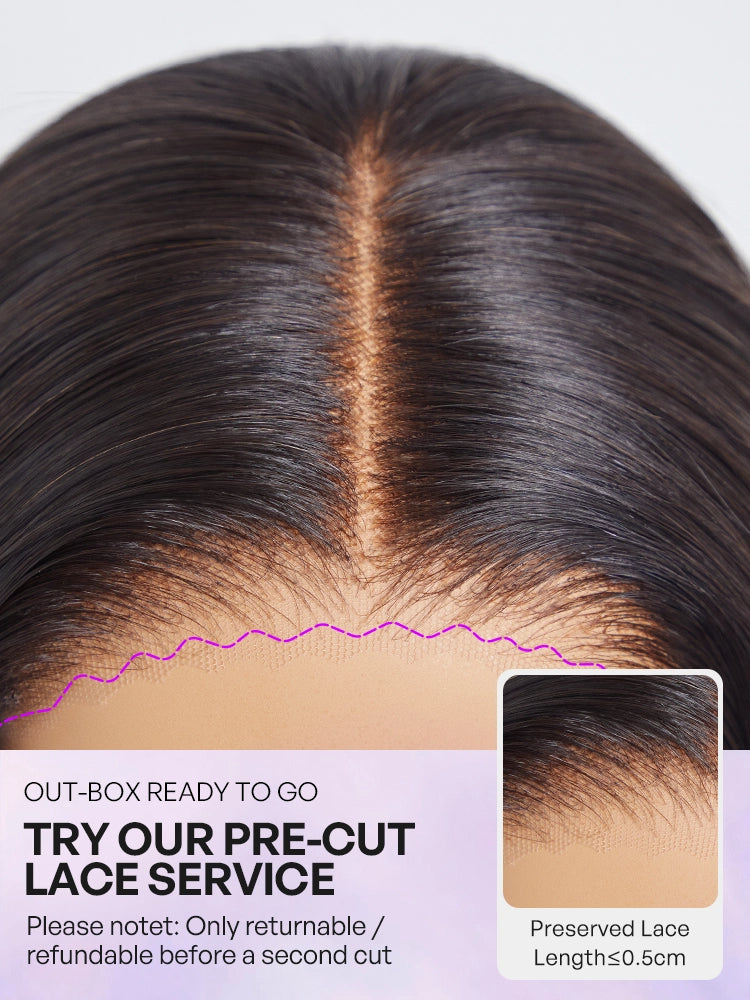 1 SEC INSTALL WIG | Elegant Boss Vibe Short Pixie Cut Natural Black / Ombre Brown Glueless Minimalist HD Lace Wig Pre Cut Lace-33