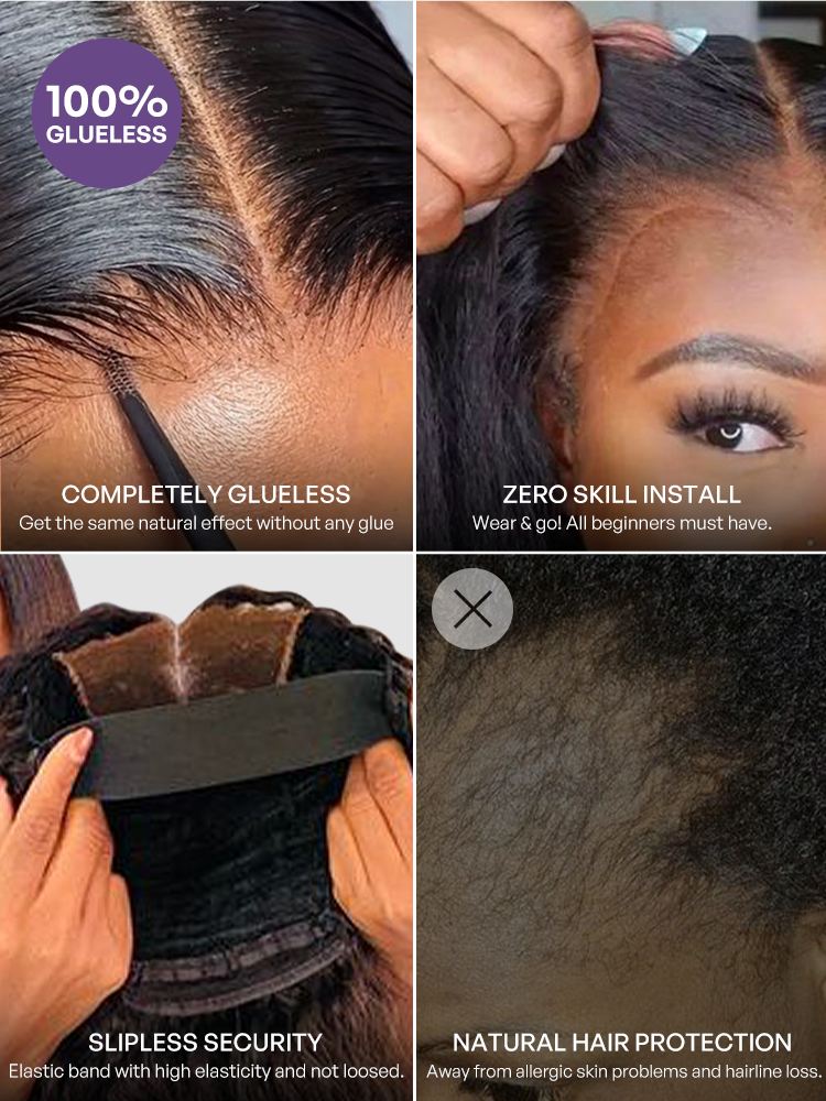 Soft-Shine Mocha Mousse Ombre - Fluffy Kinky Curl Glueless Minimalist HD Lace Wig Ready to Go-17