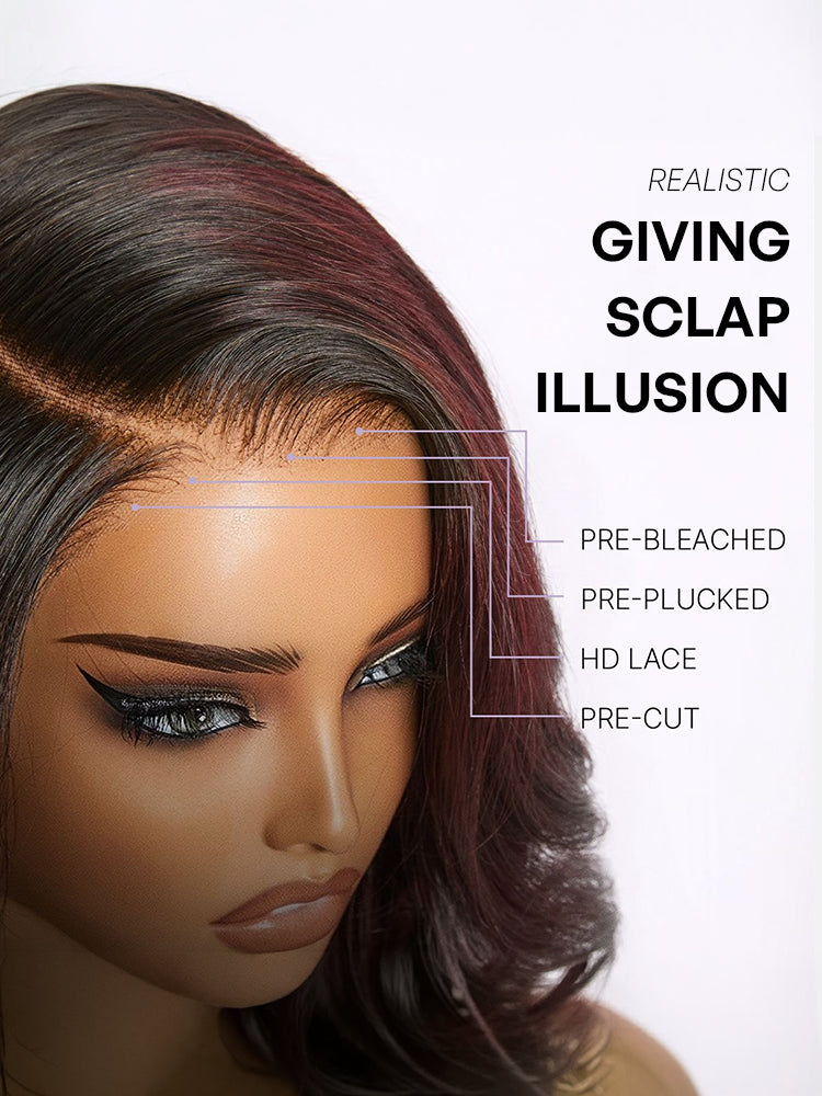 Luvme All-Day Comfort Wig 180% Density Rich Dark Plum Loose Body Wave PartingMax Glueless 7x6 Closure HD Lace Wig Pre-Cut Lace-39