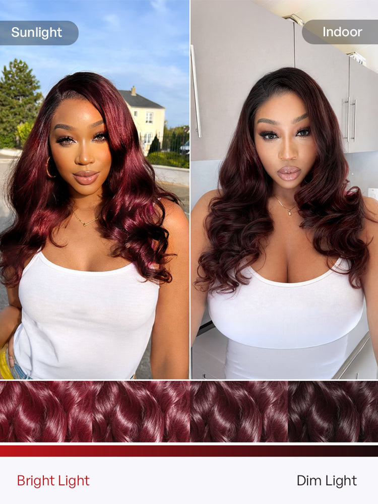 Luvme All-Day Comfort Wig 180% Density Rich Dark Plum Loose Body Wave PartingMax Glueless 7x6 Closure HD Lace Wig Pre-Cut Lace-40