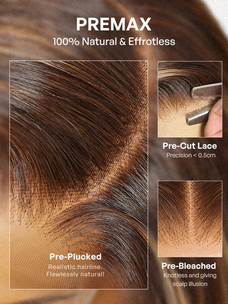 Luvme All-Day Comfort™ Wig 180% Density Sun-Kissed Blonde Ombre Highlight Loose Body Wave Glueless 7x6 Closure HD Lace Wig Pre-Cut Lace-50