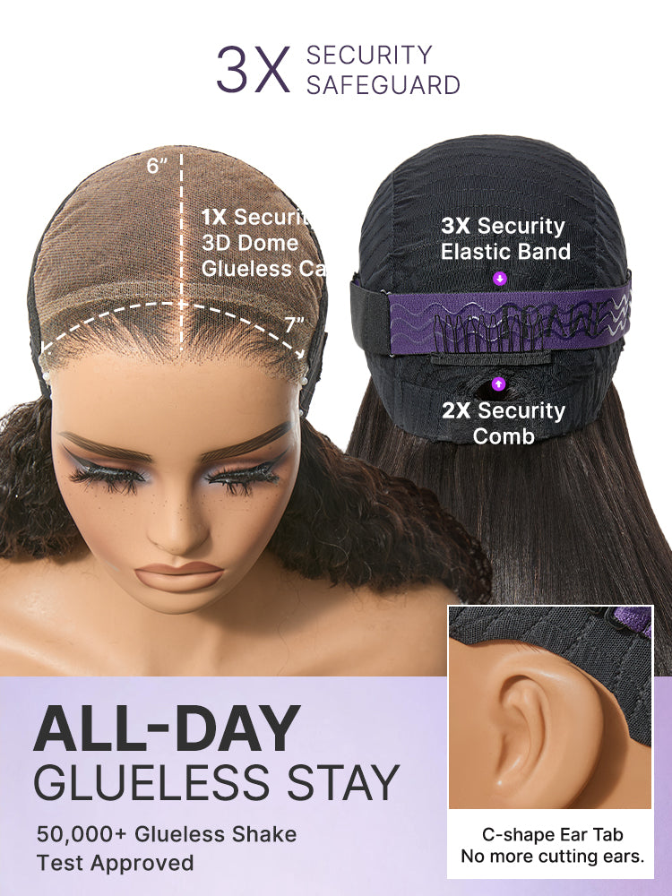 Luvme All-Day Comfort 250% Density Glueless 7x6 Closure HD Lace Loose Body Wave Short Wig Pre-Cut Lace-27