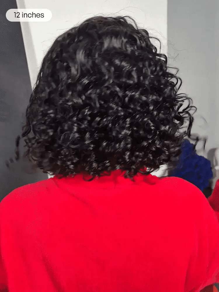 Ready to Go Water Wave Short Curly Bob Wig Glueless Minimalist HD Lace Wig Pre-Cut Lace-66