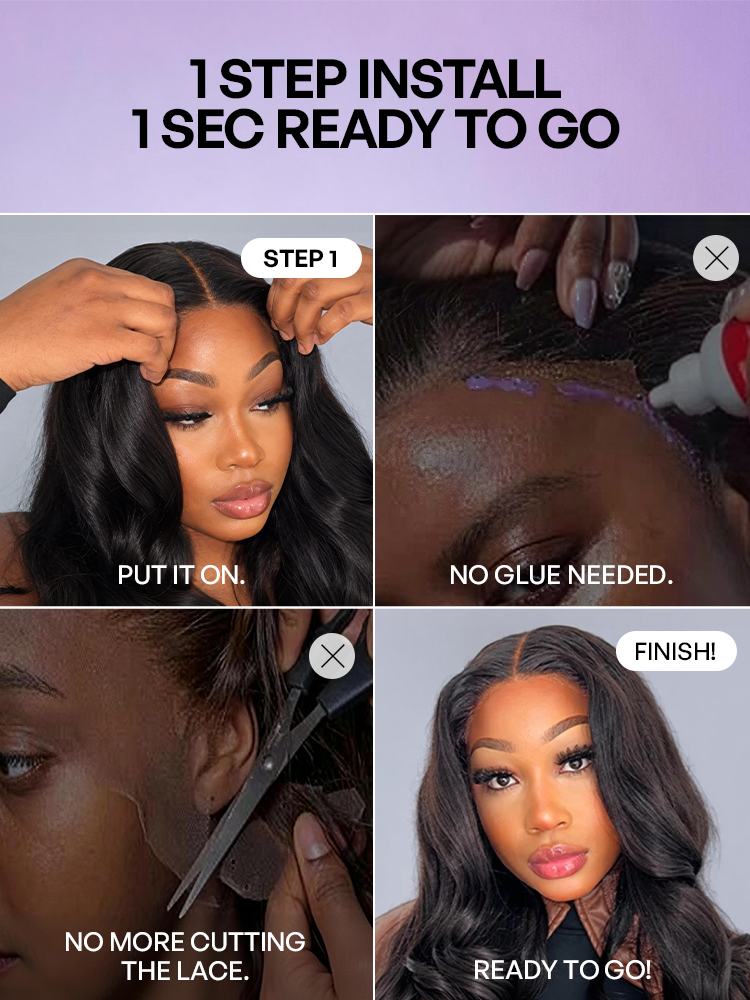 Effortless Elegance Copper Highlight / Natural Black Bouncy Curl Wig Minimalist HD Lace Glueless Wig Pre-Cut Lace-41