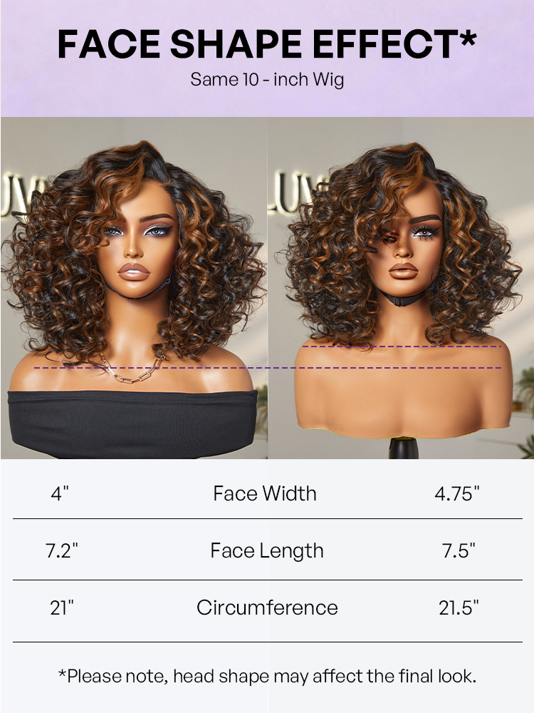 Effortless Elegance Copper Highlight / Natural Black Bouncy Curl Wig Minimalist HD Lace Glueless Wig Pre-Cut Lace-46