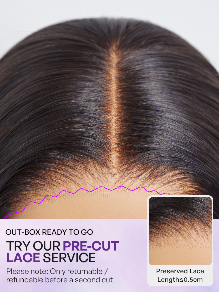 Effortless Elegance Copper Highlight / Natural Black Bouncy Curl Wig Minimalist HD Lace Glueless Wig Pre-Cut Lace-40