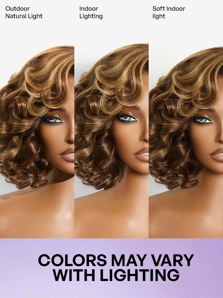Classic Old Money Honey Blonde Highlight Wavy Glueless Minimalist HD Lace Wig Pre-cut Lace-31