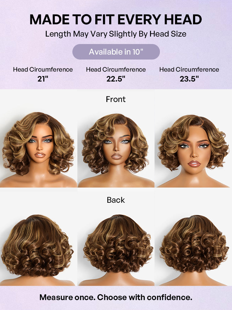 Classic Old Money Honey Blonde Highlight Wavy Glueless Minimalist HD Lace Wig Pre-cut Lace-30