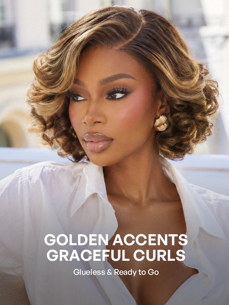 Classic Old Money Honey Blonde Highlight Wavy Glueless Minimalist HD Lace Wig Pre-cut Lace-33