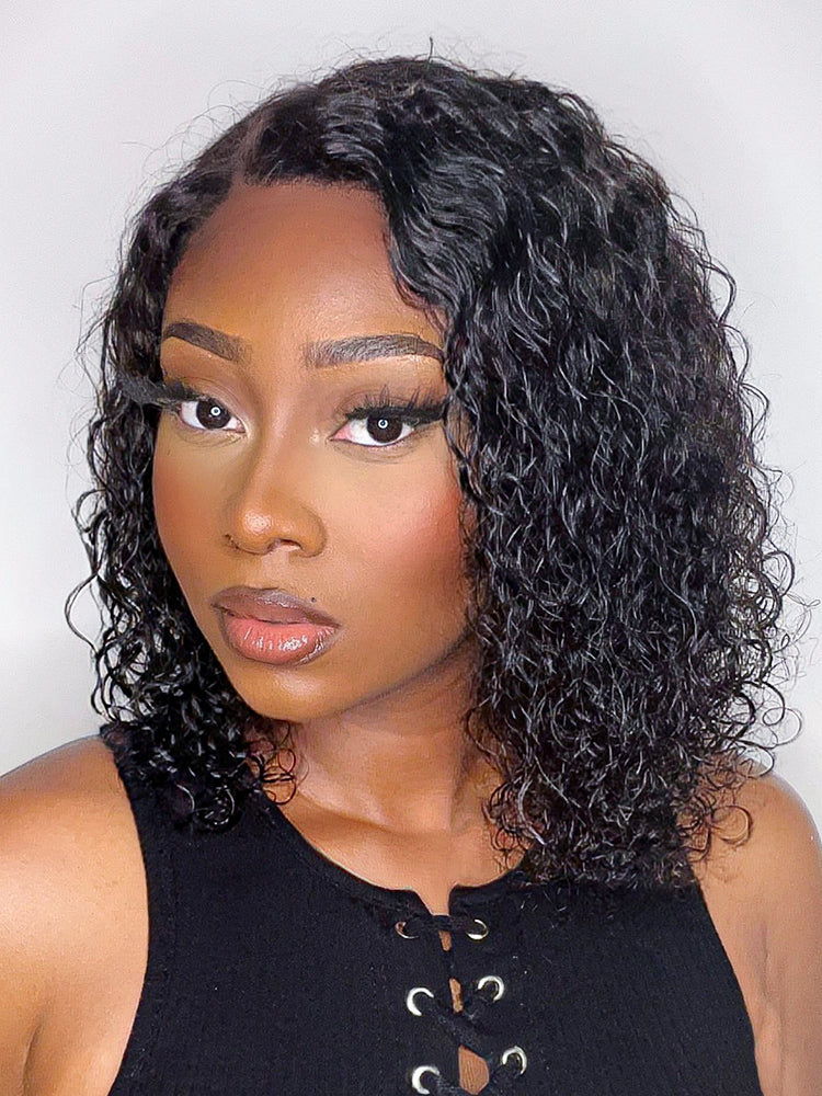 Wet and Wavy 5x5 Closure Pre-Cut Lace Water Wave Wig Glueless Side Part Human Hair Wig-38