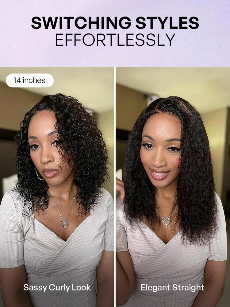 Wet and Wavy 5x5 Closure Pre-Cut Lace Water Wave Wig Glueless Side Part Human Hair Wig-42