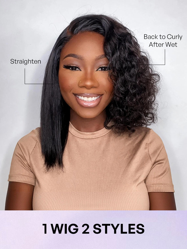 Wet and Wavy 5x5 Closure Pre-Cut Lace Water Wave Wig Glueless Side Part Human Hair Wig-40