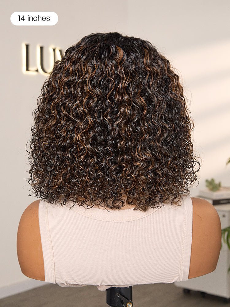 Wet and Wavy 5x5 Closure Pre-Cut Lace Water Wave Wig Glueless Side Part Human Hair Wig-51