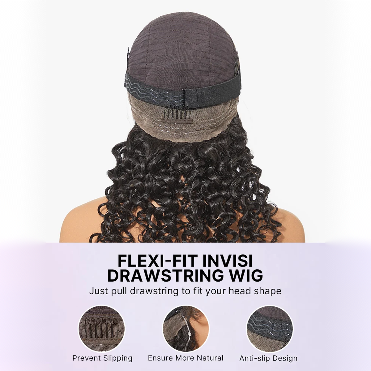 22 Inches=$199.9 | PreMax Wigs | Water Wave Flexi-Fit Invisi Drawstring Cap 360 Lace Long Curly Wig Pre-Cut Lace-02