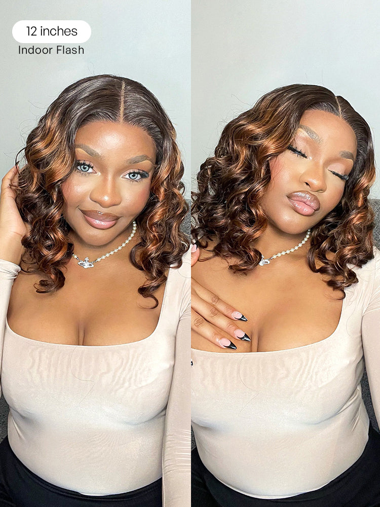 Luvme Hair 180% Density Elegant Chocolate Brown Loose Wave Minimalist HD Lace Glueless Wig Pre-Cut Lace - US Only-23