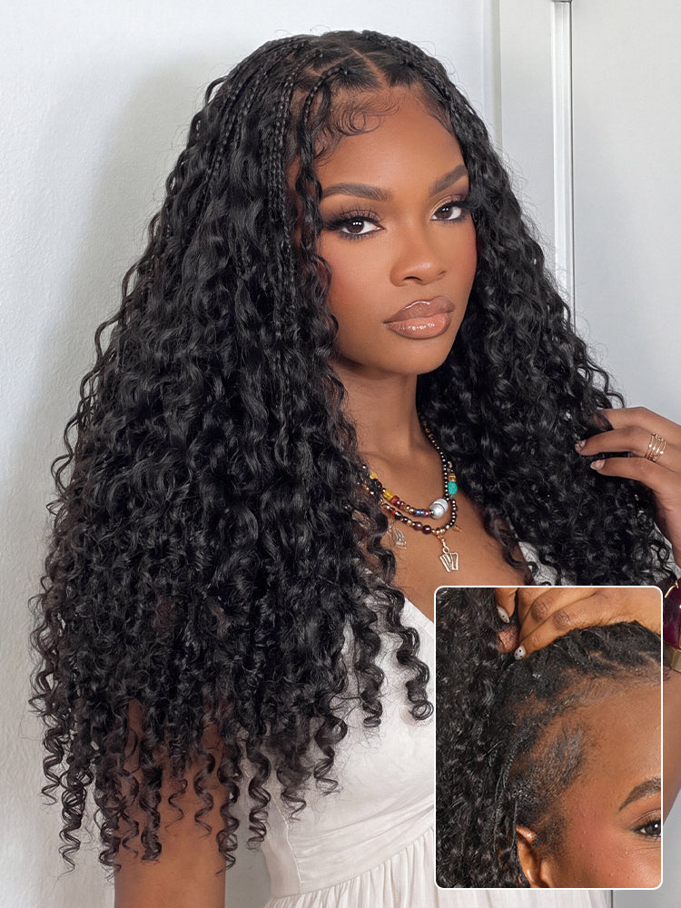 Miracle Knots Crochet Hair Burmese Curly | Wet and Wavy Water Wave | Kinky Straight for Boho Braids | Crochet Weaves | Fulani Braids | Twists Pre-Separated Lightweight Full & Soft Pre-Looped Human Hair Extensions Protective Style-81