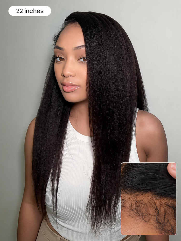 VIP DAY ONLY - Luvme All-Day Comfort Wig 4C Kinky Edges Kinky Straight Glueless 7x6 Closure HD Lace Human Hair Wig Pre-Cut Lace-02