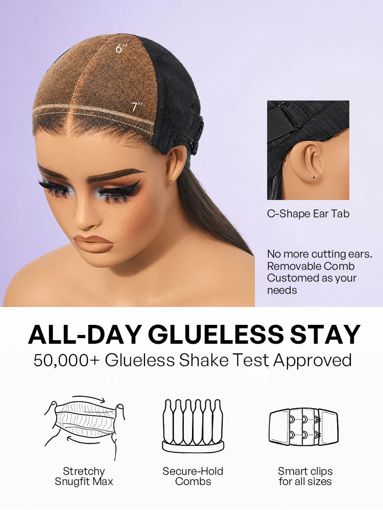 VIP DAY ONLY - Luvme All-Day Comfort Wig 4C Kinky Edges Kinky Straight Glueless 7x6 Closure HD Lace Human Hair Wig Pre-Cut Lace-06