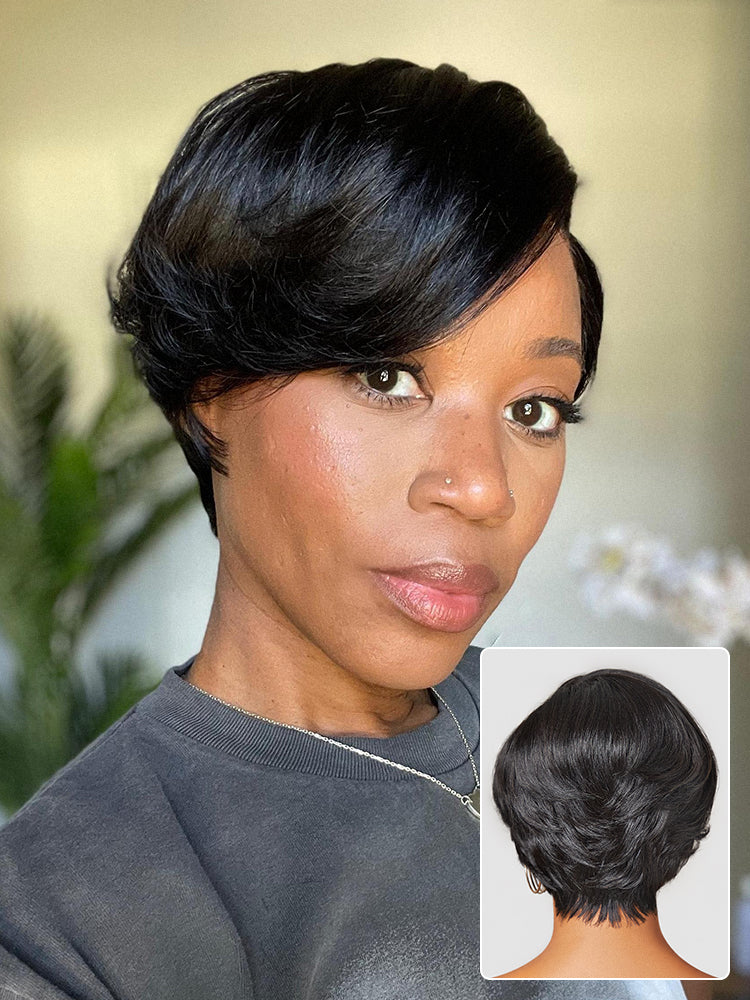 Affordable Pixie Cut Minimalist HD Lace Glueless Wig Pre-Cut Lace-55