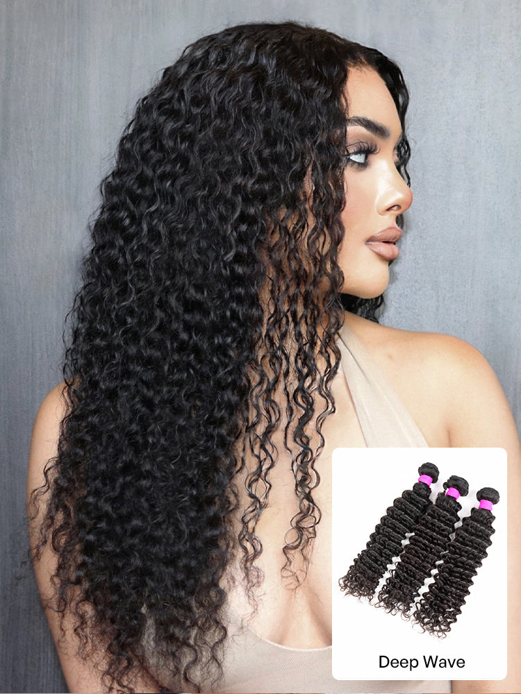 Messy Burmese Curly / Silky Straight / Body Wave / Deep Wave  Bundles 100% Premium Remy Human Hair Bundles 1pc / 3pcs-43