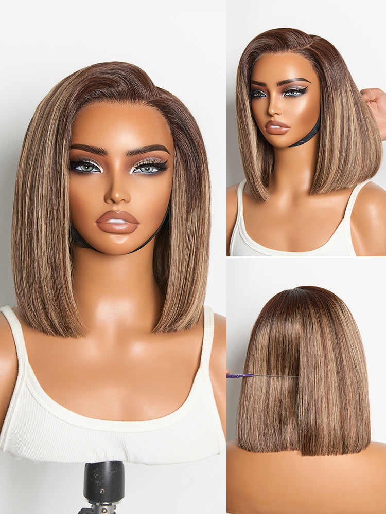 Luvme All-Day Comfort™ Wig Blunt Cut Bob Glueless Minimalist HD Lace Short Human Hair Wig Pre-Cut Lace-78