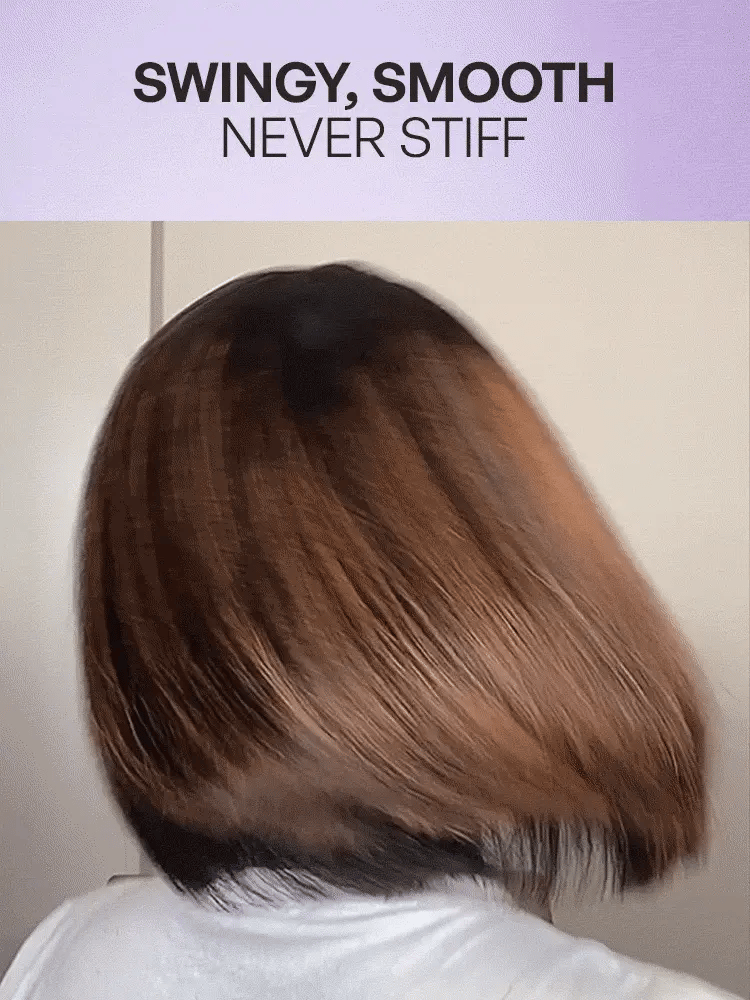 Put On and Go Ash Blonde Highlight / Brown Highlight / Natural Black Layered Cut Yaki Straight Minimalist Lace Bob Wig-26
