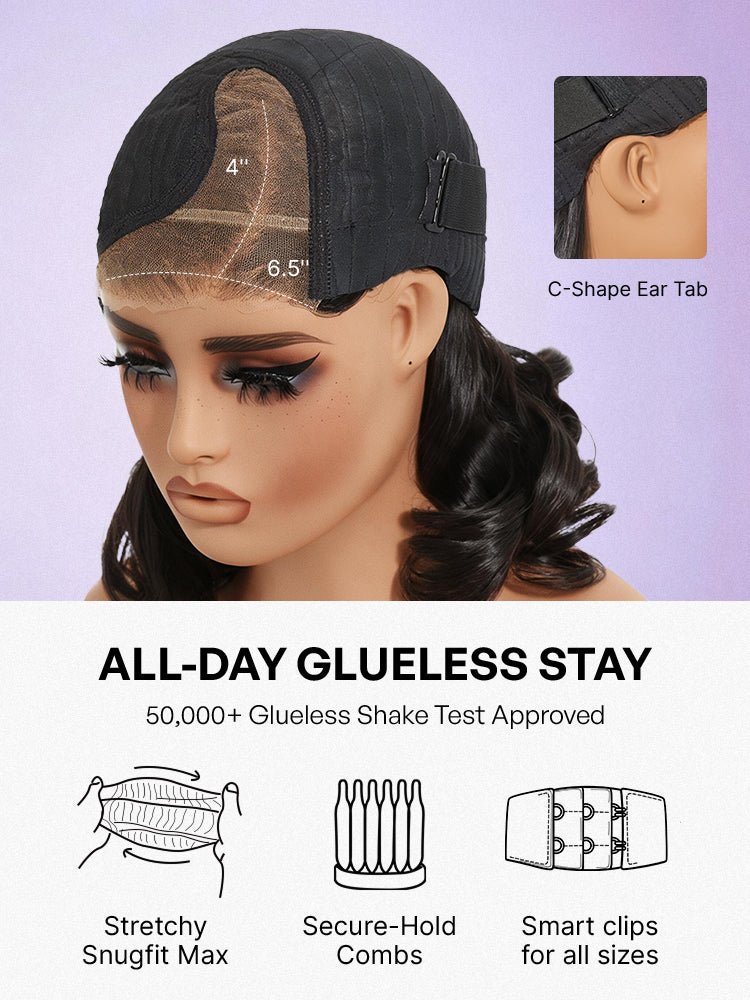 Luvme All-Day Comfort™ Wig Blonde Highlight Blunt Cut Bob Glueless Minimalist HD Lace Short Bob Wig Pre-Cut Lace-40