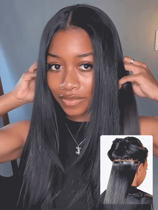 Straight / Body Wave / Kinky Curly / Yaki Straight / Kinky Straight / Messy Curly Clip in Hair Extensions Real Human Hair Pieces 135g 9pcs / 7pcs with Free Gift-34