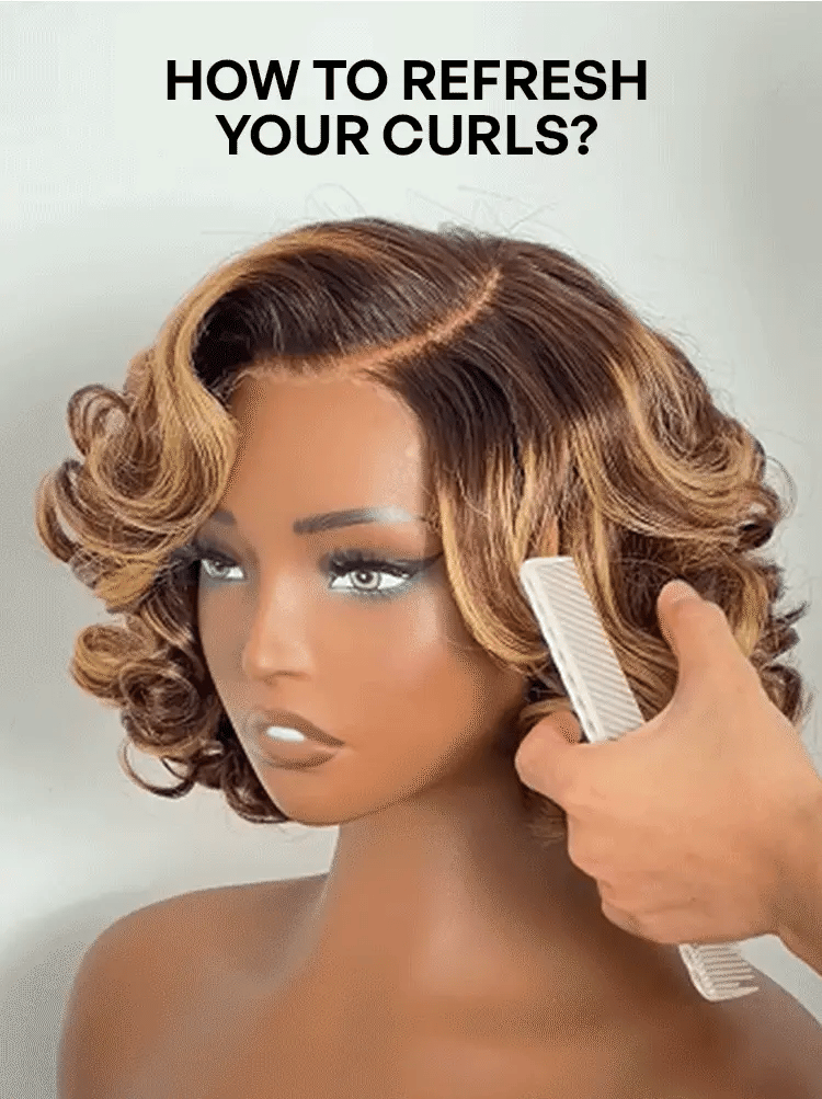 Honey Blonde Old Money Egg Curl Glueless Minimalist Lace Wig Pre-Cut Lace-13