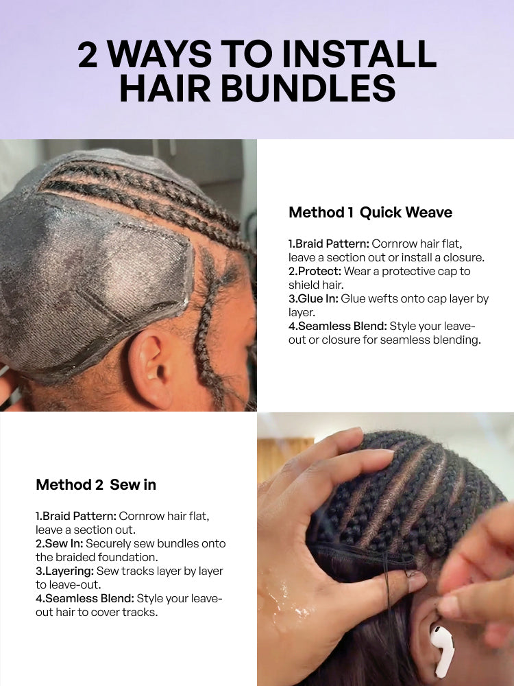 Luvme 3pcs Body Wave / Water Wave / Deep Wave / Yaki Straight / Silky Straight 100% Virgin Human Hair Bundles-60