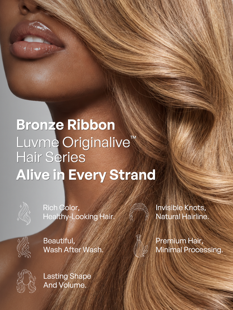 Luvme Hair Originalive™ Honey Blonde Highlight Loose Wave HD Lace Front Wig with 13x6 pre-cut lace and flexi-fit drawstring cap