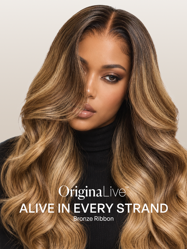 Luvme OriginalLive Hair 180% / 250% Density Honey Blonde Highlight Loose Wave Glueless 13x6 HD Lace Front Wig Pre-Cut Lace Flexi-Fit Drawstring Cap-09