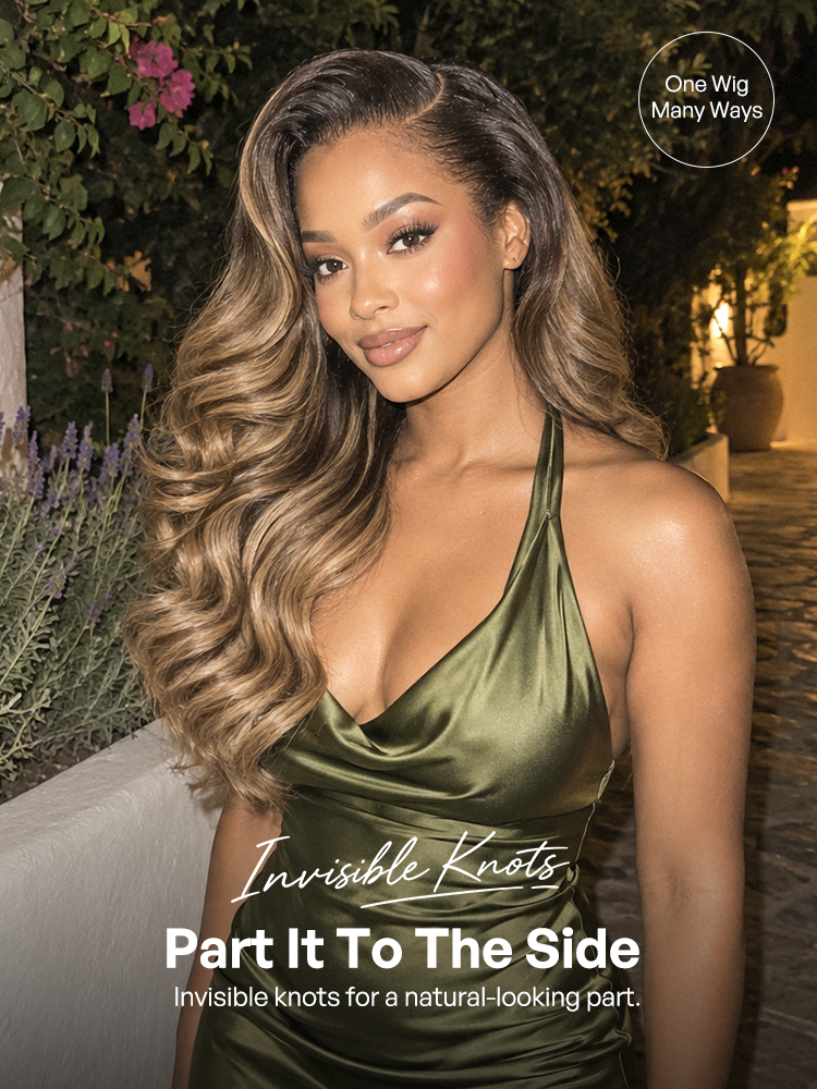 Luvme OriginalLive Hair 180% / 250% Density Honey Blonde Highlight Loose Wave Glueless 13x6 HD Lace Front Wig Pre-Cut Lace Flexi-Fit Drawstring Cap-12