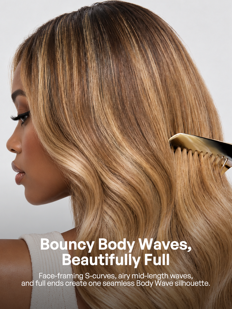 Luvme OriginalLive Hair 180% / 250% Density Honey Blonde Highlight Loose Wave Glueless 13x6 HD Lace Front Wig Pre-Cut Lace Flexi-Fit Drawstring Cap-15