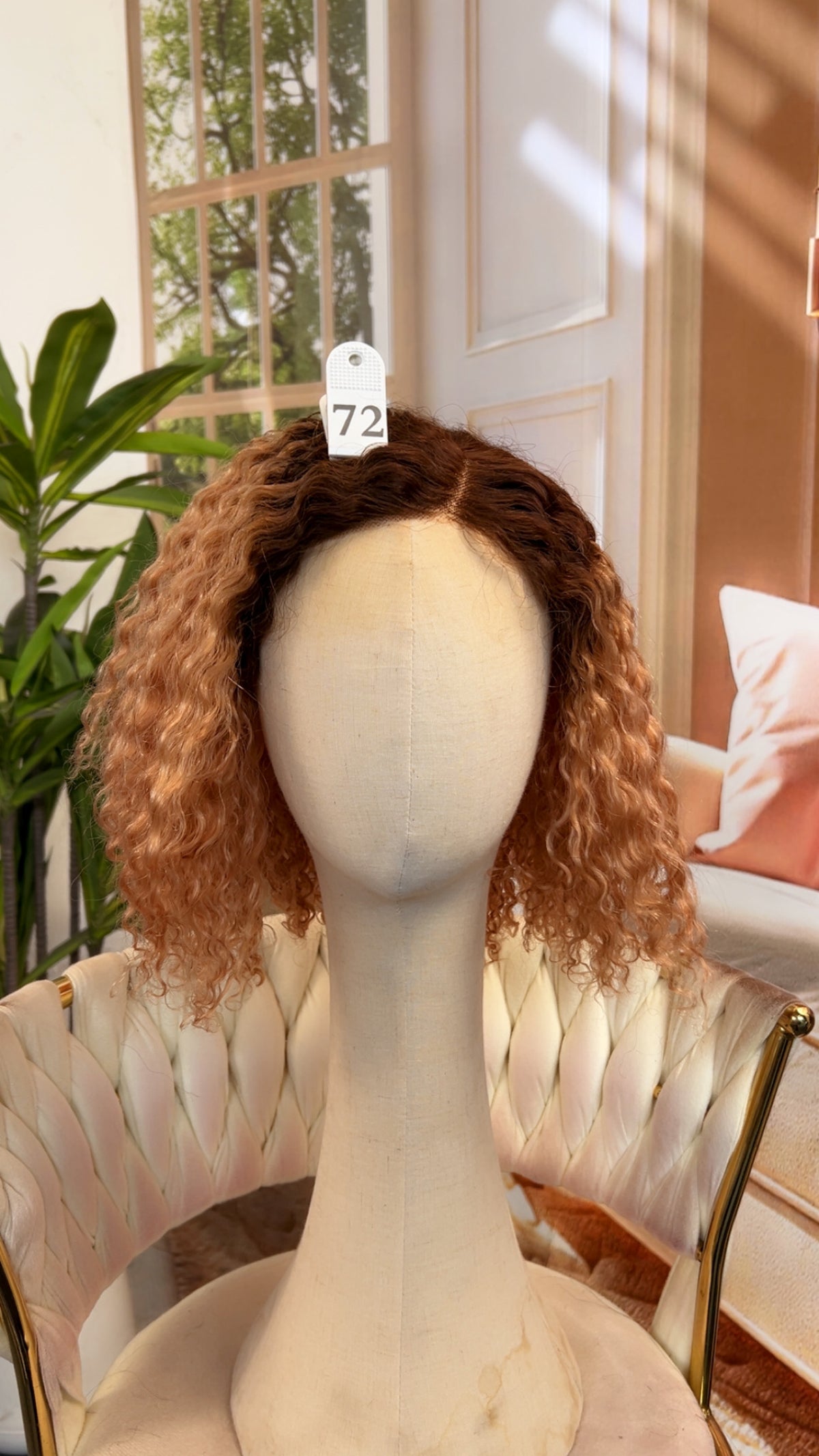 Luvme Hair live outlet wig featuring curly black hair style, showcasing the natural curl pattern and full volume.