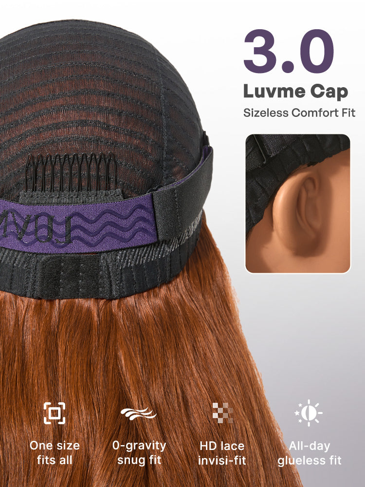 Luvme All-Day Comfort Wig 200% Density Ombre Ginger Brown Loose Wave PartingMax Glueless 7×6 Closure HD Lace Wig Pre-Cut Lace-10