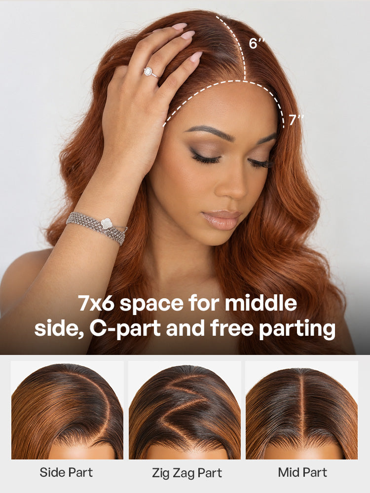 Luvme All-Day Comfort Wig 200% Density Ombre Ginger Brown Loose Wave PartingMax Glueless 7×6 Closure HD Lace Wig Pre-Cut Lace-05