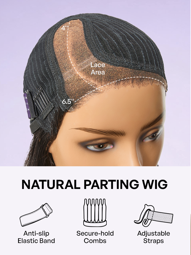 Effortless Elegance Copper Highlight / Natural Black Bouncy Curl Wig Minimalist HD Lace Glueless Wig Pre-Cut Lace-62