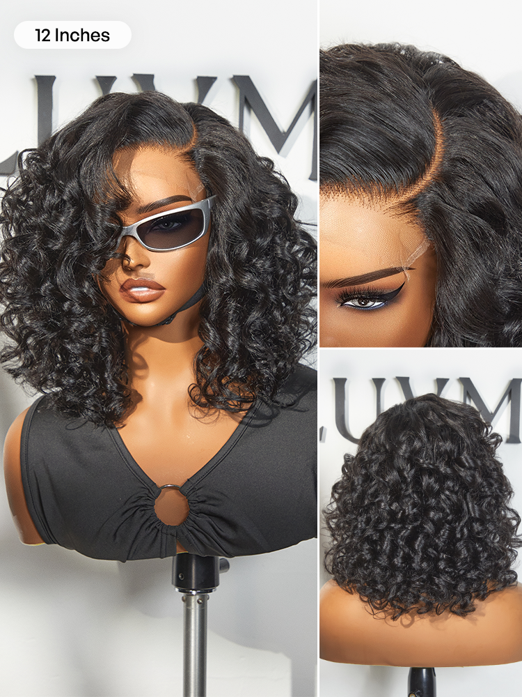 Effortless Elegance Copper Highlight / Natural Black Bouncy Curl Wig Minimalist HD Lace Glueless Wig Pre-Cut Lace-59