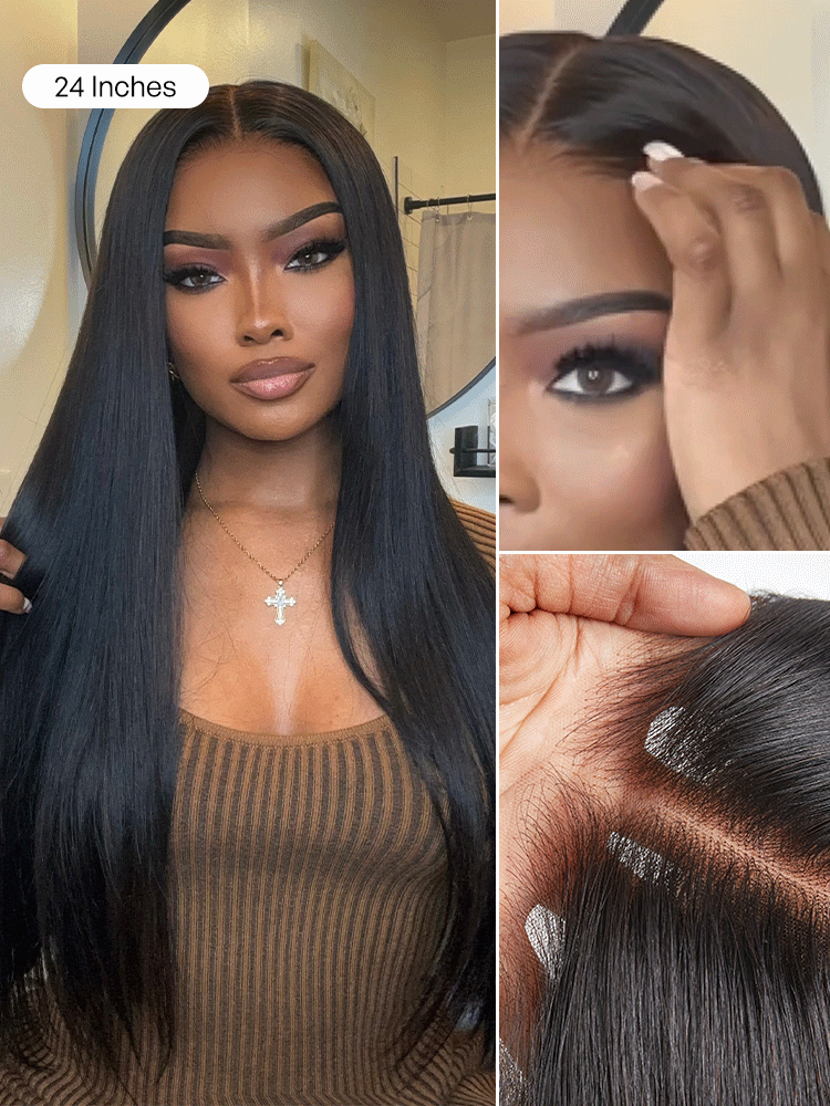 Luvme PreMax 13x4 frontal lace wig with straight style, 180% density, glueless design, long length, pre-cut lace, natural look
