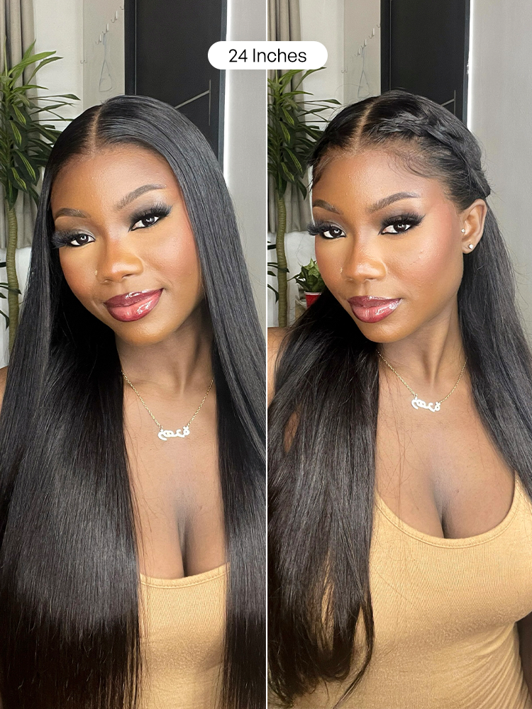 Luvme PreMax 13x4 frontal lace wig with straight style, long length, 180% density, glueless, pre-cut lace for natural look