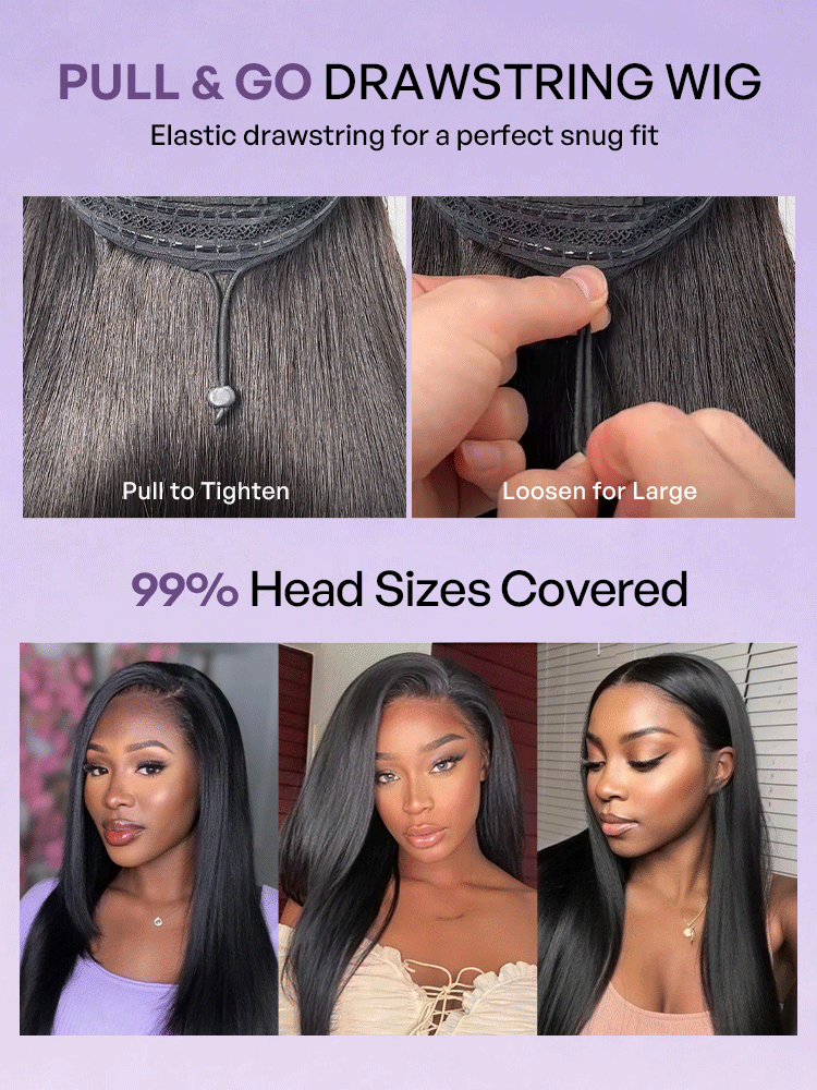 Luvme PreMax 13x4 frontal lace wig with straight style, 180% density, glueless design, long length, pre-cut lace for easy wear