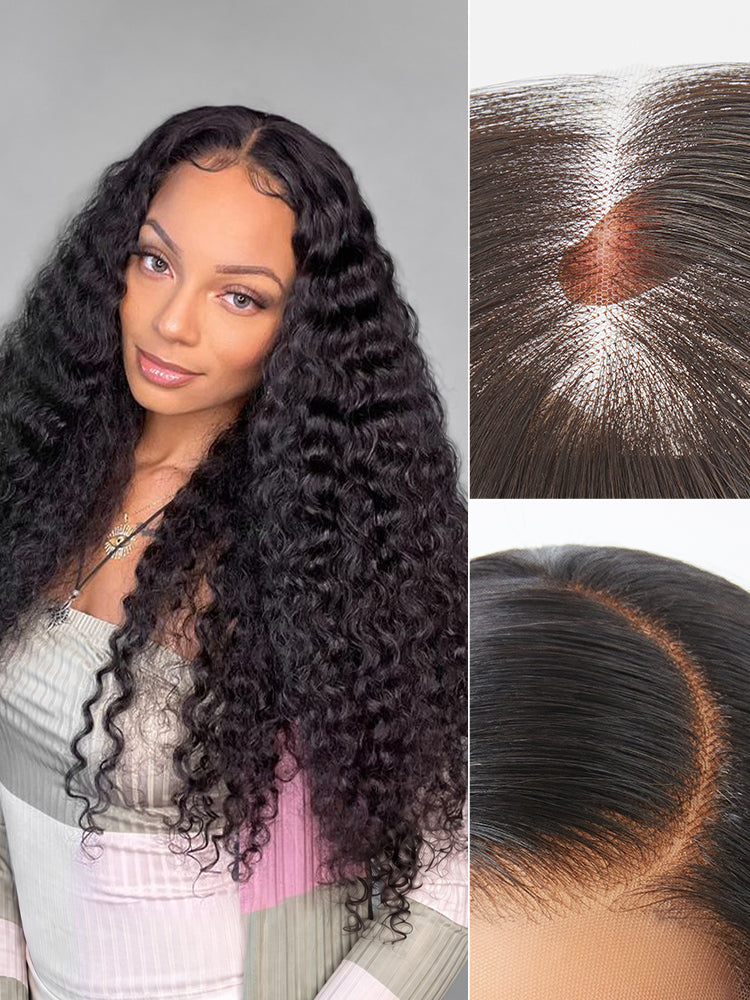 180% Density Water Wave HD 13x4 Frontal Lace Free Part Glueless Human Hair Wig Pre Cut Lace-28