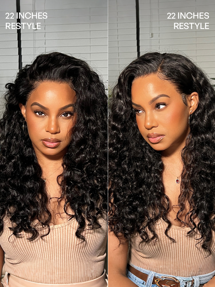 180% Density Water Wave HD 13x4 Frontal Lace Free Part Glueless Human Hair Wig Pre Cut Lace-33