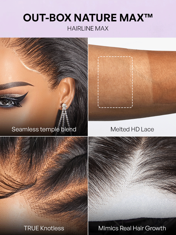 Luvme Hair NatureMAX™ Silky Straight HD Lace Front Wig with 13x4 ear-to-ear part, glueless, pre-cut lace, natural hairline