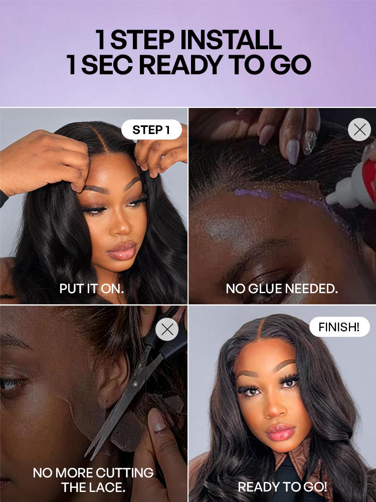 Luvme hair minimalist HD lace wig with mature bouncy curls, left C part, pre-cut lace, glueless design, natural appearance
